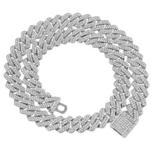 3pcs/set Necklace+Bracelet+Watch Cuban Chain Watch for Men
