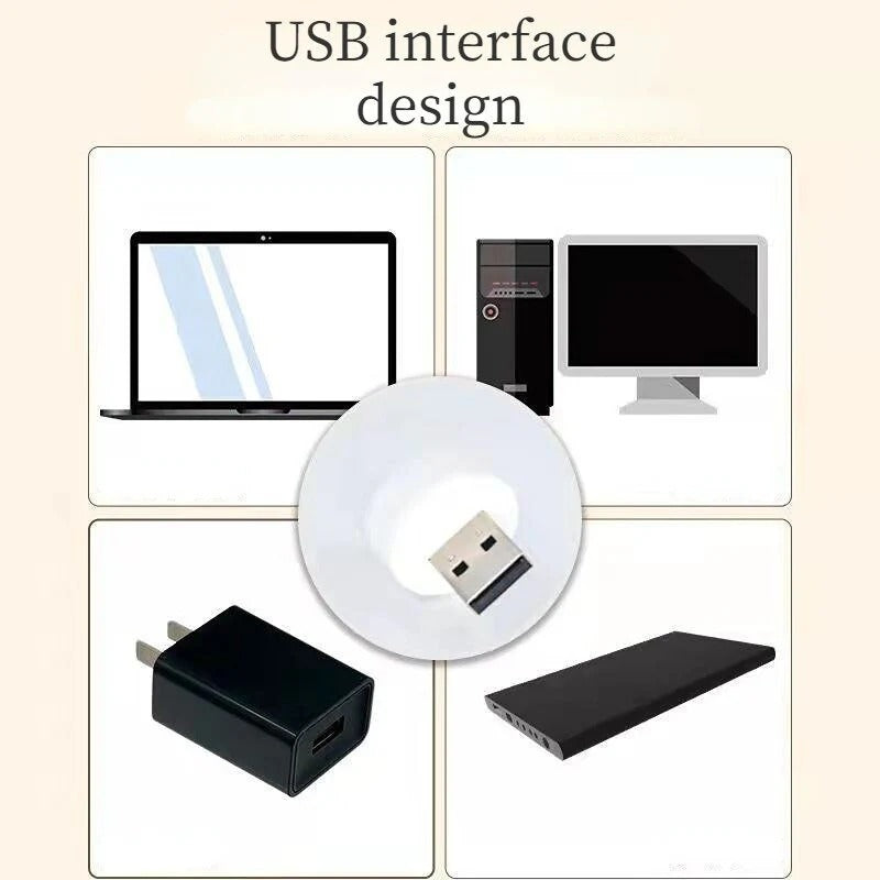 Pack Of 2 - Pocket Mini LED Night Light USB Plug Lamp.