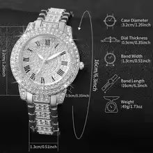 Diamond Quartz Watch and Bracelet Set
